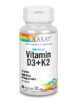 Solaray Vitamine D3 et K2...